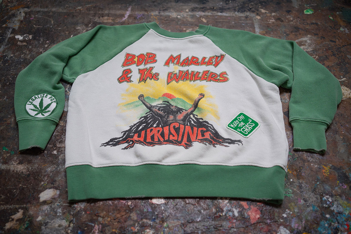 BOB MARLEY SAY SOMETHING! SHRUNKEN SWEATSHIRT – MadeWorn