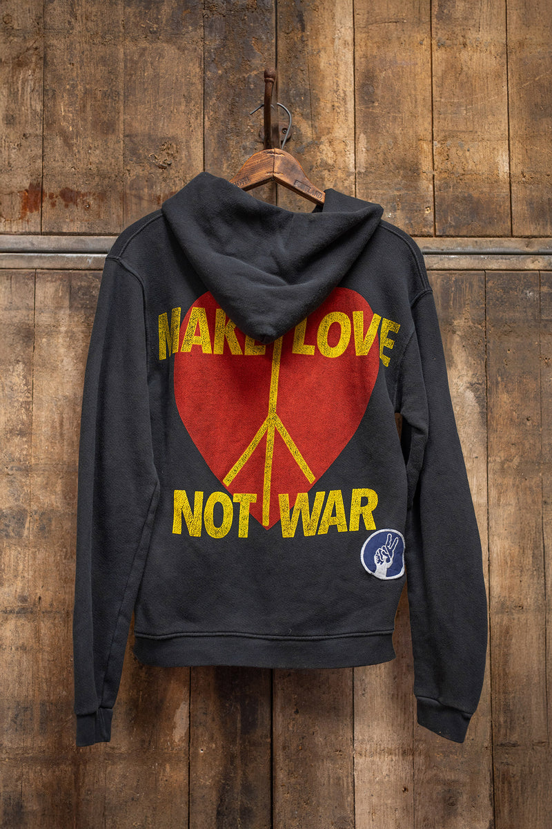 MADE WORN MAKE LOVE NOT WAR ZIP HOODIE – MadeWorn