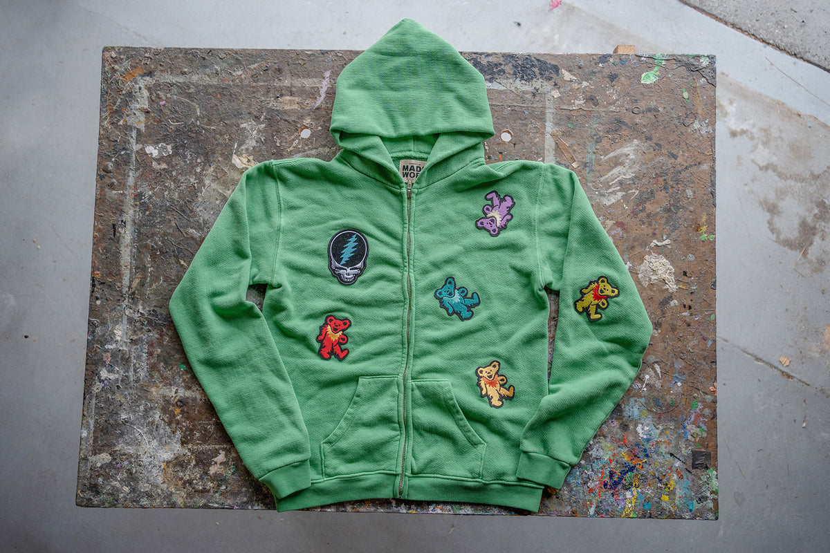 ＜MADE WORN×H＞GRATEFUL DEAD SWEAT スウェット H & M Round Neck Oversized “grateful Dead” Sweatshirt Green