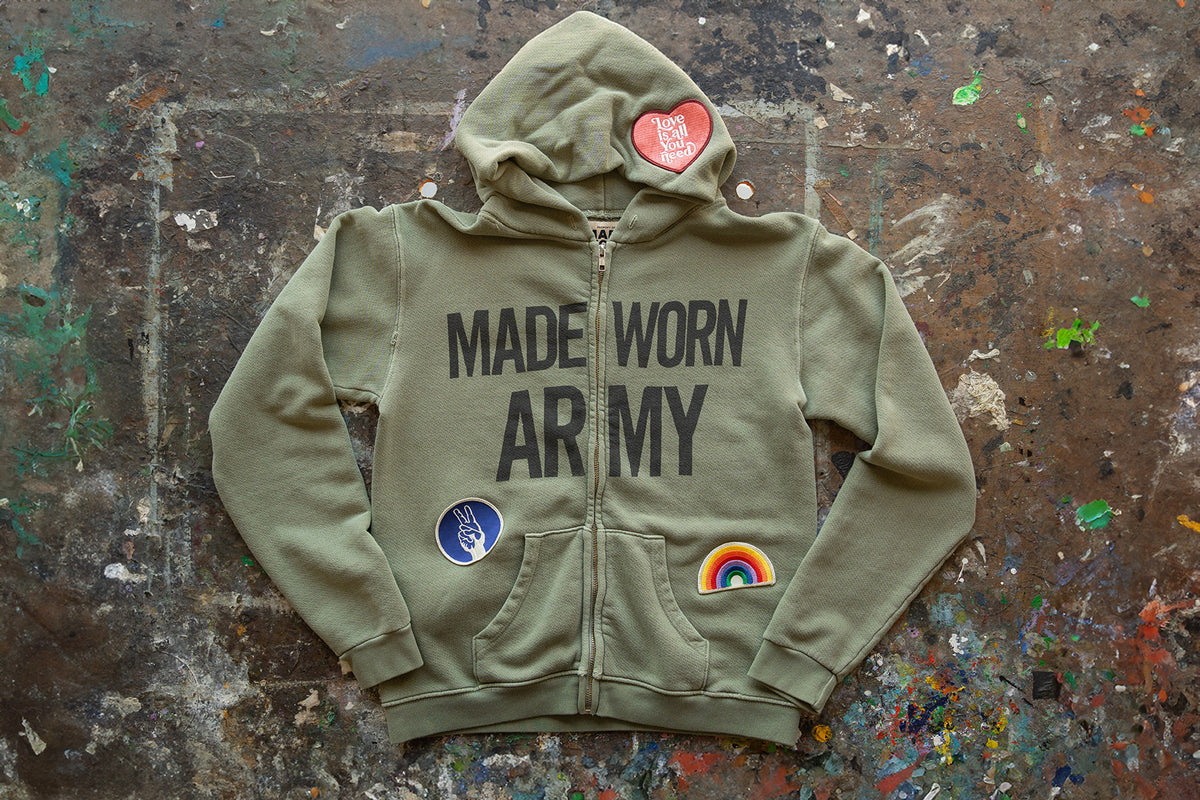 MADEWORN ARMY ZIP HOODIE – MadeWorn