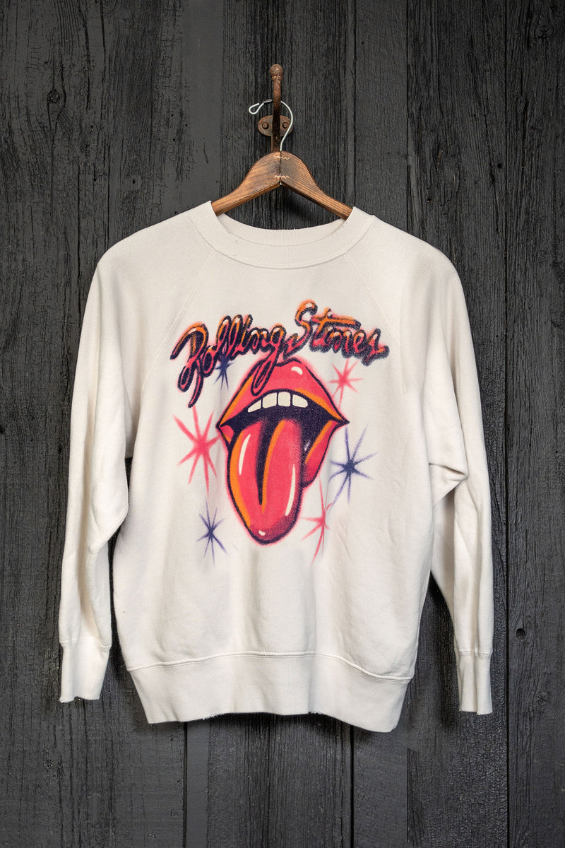 ROLLING STONES AIRBRUSH SHRUNKEN SWEATSHIRT