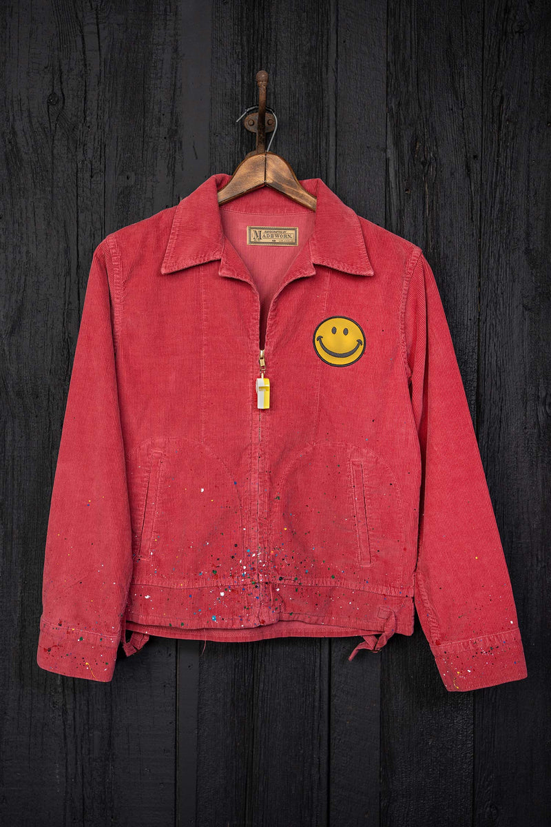 MADE WORN HAPPY WHISTLES CORD JACKET RED MadeWorn