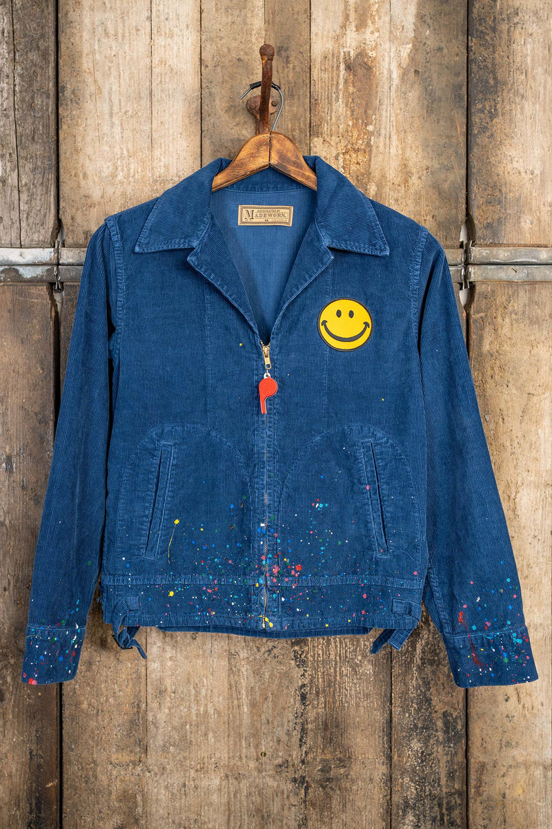 MADE WORN HAPPY WHISTLES CORD JACKET ROYAL MadeWorn