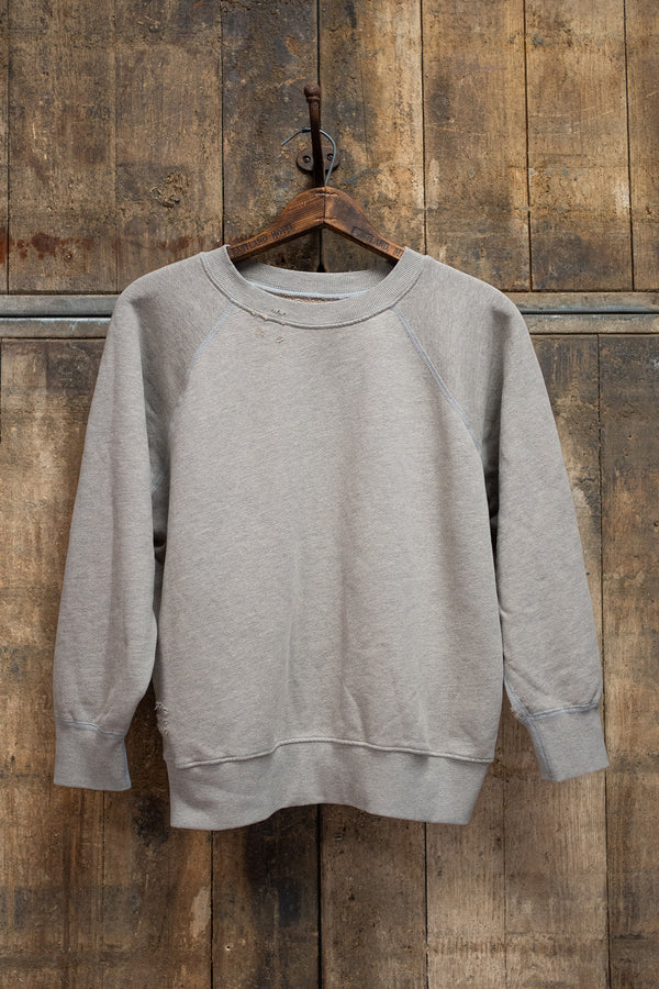 MADE WORN DESTROYED HEATHER SHRUNKEN SWEATSHIRT