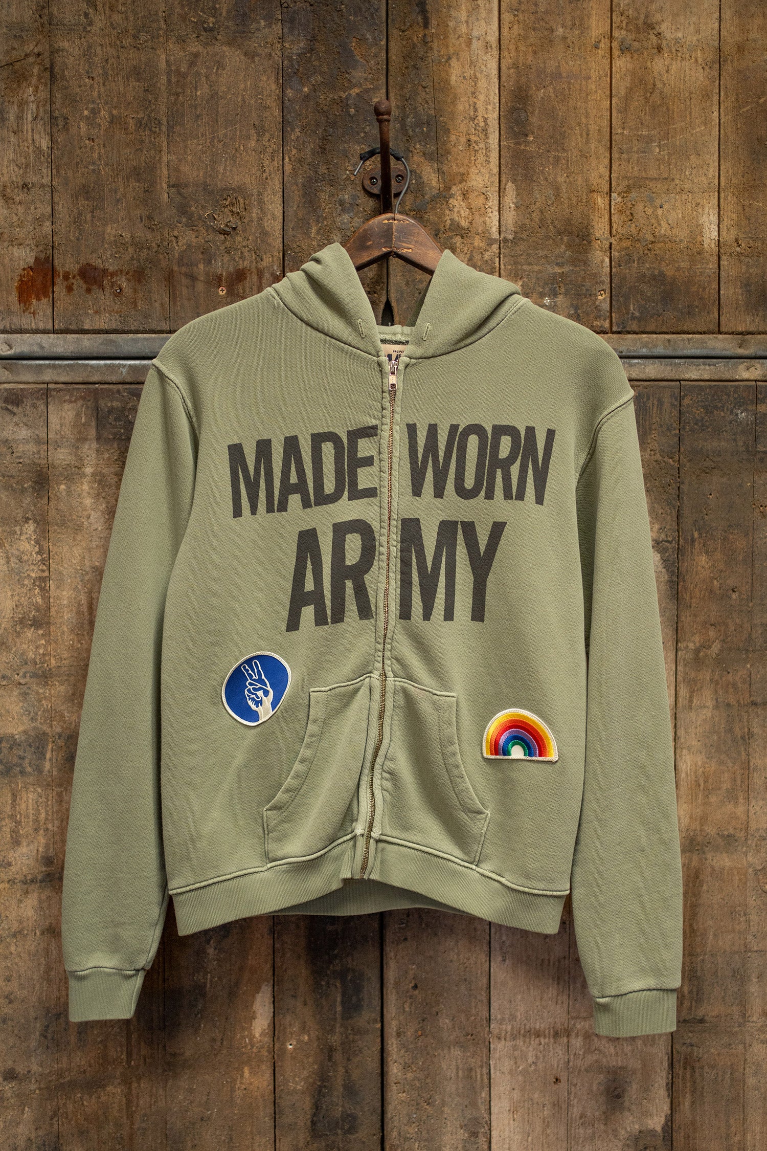 MADEWORN ARMY ZIP HOODIE – MadeWorn