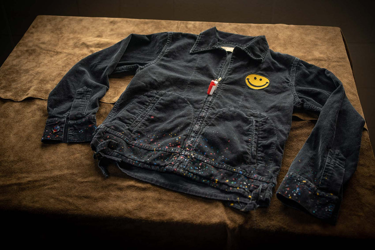 MADE WORN HAPPY WHISTLES CORD JACKET BLACK MadeWorn